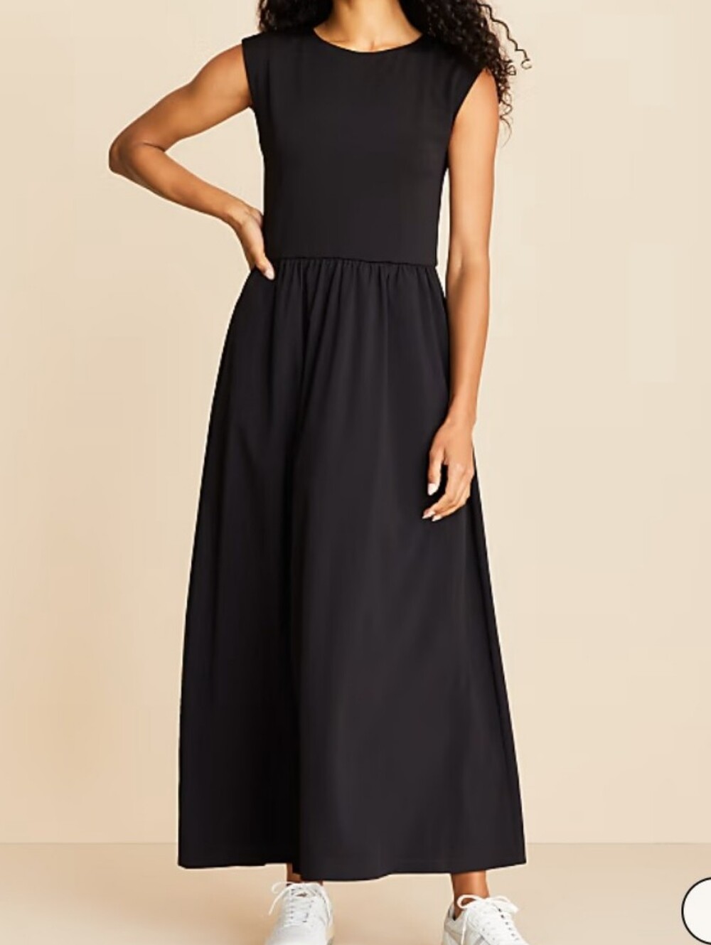 NWT Lou & Grey Mixed Media Midi Maxi Pocket Dress Stretch Size Medium